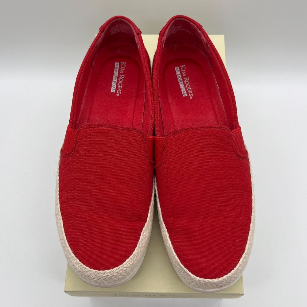 Kim Rogers Leah Flat Slip On Shoe Red Women's Size 8.5 M
